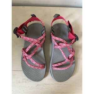 Chaco Youth Size 4 Eco Tread Pink Strappy Hiking Sandals Adjustable Straps